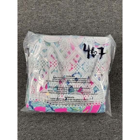 Lilly‎ Pulitzer Dress Womens 8 Pink Lace Brynn Dress Raz Berry Lobsters in Love - Picture 8 of 8